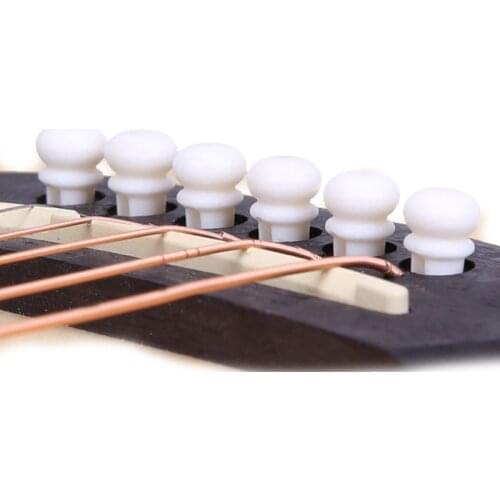 60pcs Real Cattle Bone Acoustic Guitar Bridge Pins Pure Bone Bridge Pin for Folk Guitar Replacement Parts Guitar Accessories