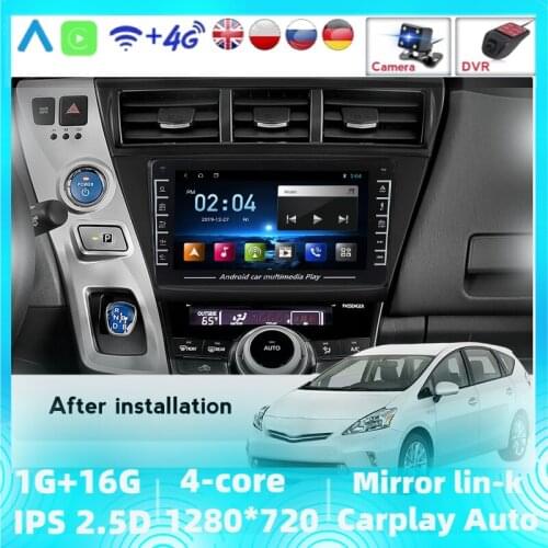 Carplay Autoradio 2din Android 8.1 For Toyota V Plus Prius Alpha RHD 2012-2015 Car Radio Multimedia Video Player GPS Navigation