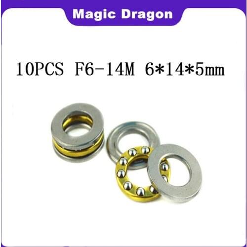Free Shipping 10pcs/Lot F6-14M Axial Ball Thrust Bearing High quality 6mm x 14mm x 5mm 6x14x5 mm F6 14M