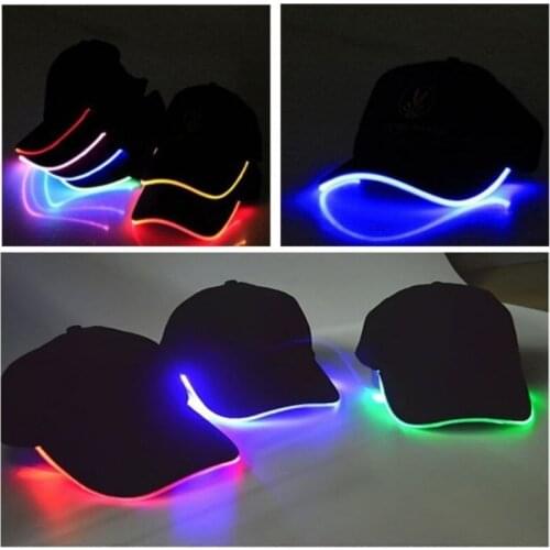 New Design LED Light Up Baseball Caps Glowing Adjustable Hats Perfect for Party Hip-hop Running and More