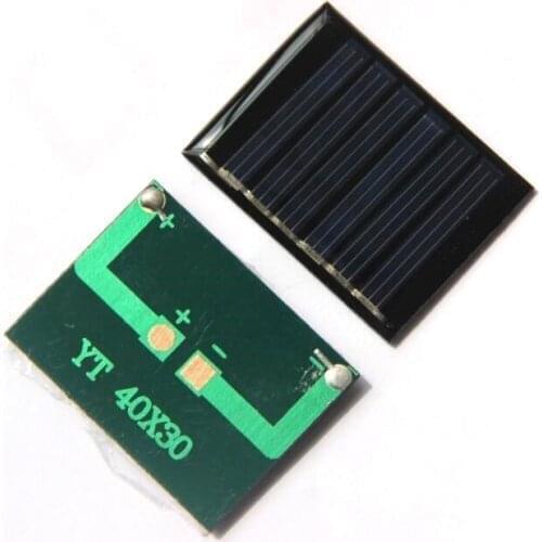 BUHESHUI Polycrystalline 0.15W 3V Mini Solar Panel Charger For 2.7V Battery Light Education 40*30mm 10pcs