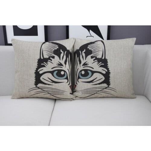 Love pillow cover, creative Wedding decoration cute cartoon cat lover couple throw pillow case pillowcase wholesale