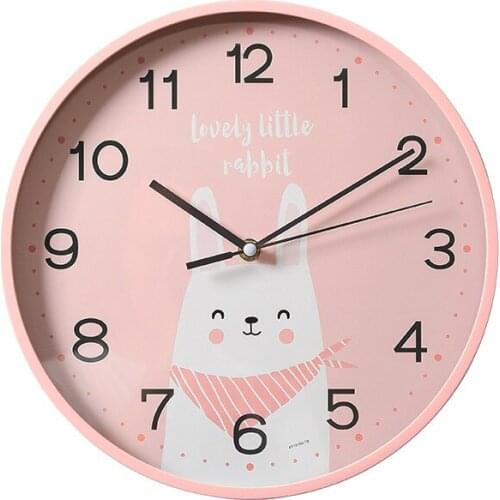 Kids Cartoon Wall Clock Silent Creative Minimalist Digital Wall Clock Quartz Electronic Montre Murale Home Decoration ZB50WC