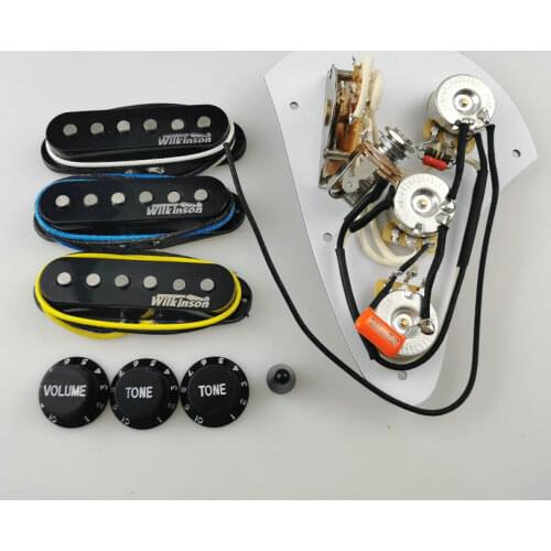 Electric Guitar Pickups Wilkinson Ainico5 Single coil 60s style Guitar Pickup Apply to ST Guitar + CTS 250K Wiring Harness