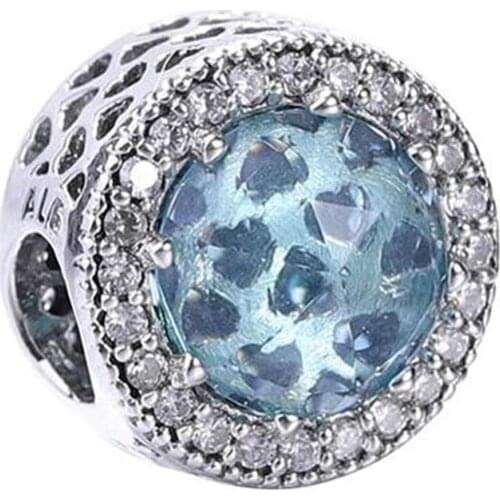 LByzHan 100% Real 925 Sterling Silver Light Green Grass Beads Charms Fit Original Bracelet DIY Jewelry For Women 1003