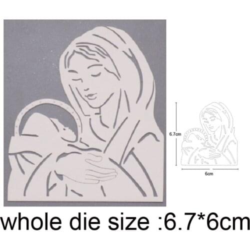 Mother holding Baby Metal Cutting Dies Stencils For Scrapbooking dies DIY Crafts Stmap Cards Making Embossing Die Cuts 2020 New