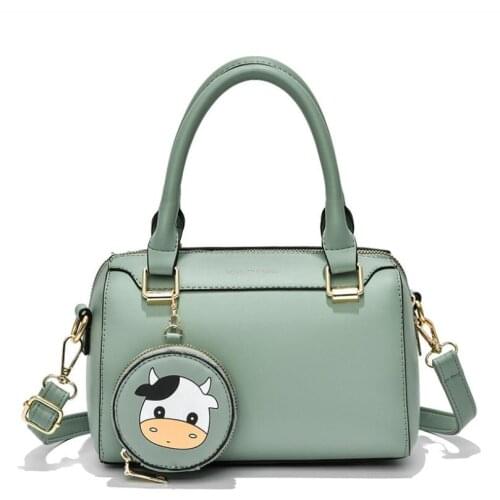 New Cartoon Printing Pillow Bag 2021 Summer High Quality Leather Female Handbag Womens Shoulder Bags Composite Bag Purse Wallet