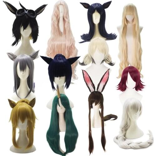Game Arknights Amiya Courier EXUSIAI Зима Hoshiguma Jessica Siege Cosplay Wigs Synthetic Hair For Anime Show