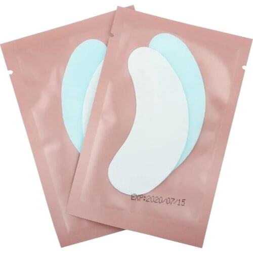 100pair New Shape Women Eyelashes Lint Free Under Eyes Pads Patches Extension Tips Sticker Wraps Eyelashes Pads Hot Sale