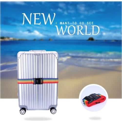 Practical Travel Bags Luggage Backpack Safety Belt Security Password Lock 3 Person Password Travel Bag Luggage Belt Adjustable