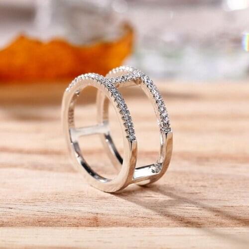 Simple And Stylish Women Rings For Wedding Ceremony Party Dazzling CZ Female Finger-rings Exquisite Gifts Trendy Jewelry