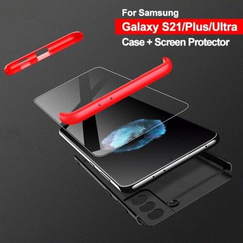 360 Degree Full Protection For Samsung Galaxy S21 Plus Ultra Case Shockproof Hard Matte Case Cover For Samsung S21 Plus Ultra 5G