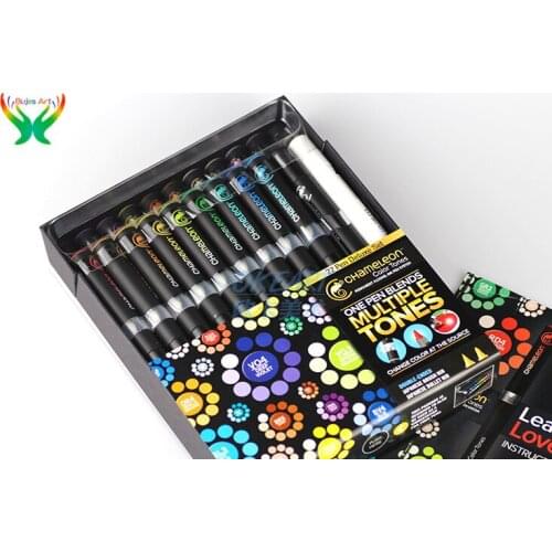 UK Original Chameleon Pens 5/22/30/52 color Gradient chameleon Paintbrush cartoon design watercolor marker pen art supplies
