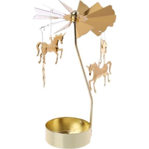 Snowman Rotary Spinning Carousel Swivel Tealight Candle Holder Stand Metal Tea Light Christmas Home Decor