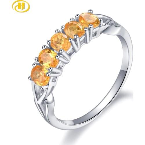 Natural Spasstite Orange Garnet Sterling Silver Womens Ring 1.21 Carats Rare Gemstone Classic Style Ring Birthday Mothers Gift