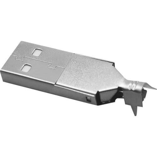 10PCS USB 2.0 Type A 4 Pin 30V 1.5A Male Plug Solder Wire Plug Socket Electric Terminals Connectors Electrical Parts