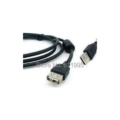 300pcs/lot wholesale 1.5m usb 2.0 extension cable 2.0 A male to USB 2.0 B female black