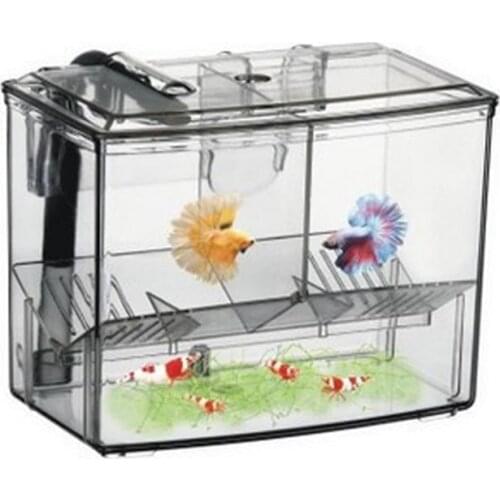 Acrylic Clear Fish Breeding Box Double Guppies Hatching Incubator Isolation Box for Fish Tank Aquarium baby fish box