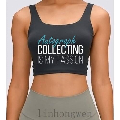 Autograph Collecting Autograph Collecting Women Tank Top Casual Create Leisure Spring Round Collar Slim Interesting Crop Top