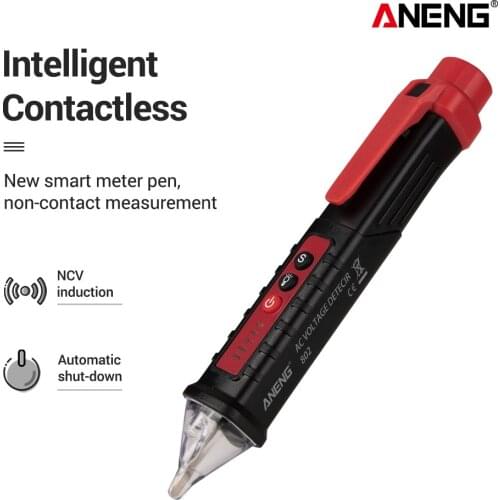 Non-contact AC Voltage Detector Tester Meter 12V-1000v Pen Style Electric Indicator LED Outlet Voltage Dectetor Sensor Test