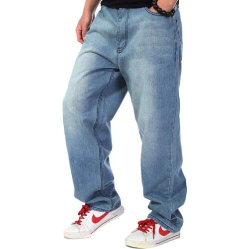 European and American models loose jeans Spring and Autumn Mens Retro Straight Large size Mens jeans Size 30-38 40 42 44 46