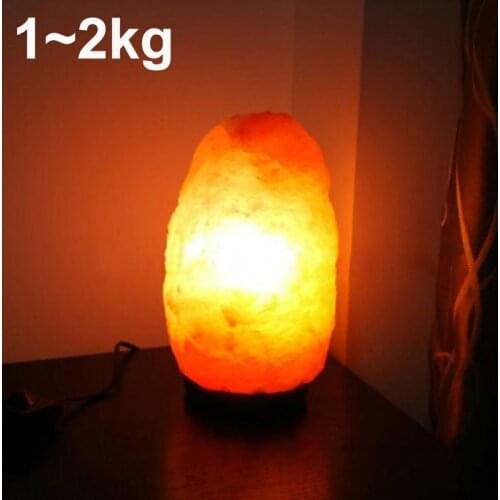 Himalayan Natural Air Purifier Salt Rock Crystal Night Light Lamp 2-4 Lbs Corridor Bedroom Bedside Lamp