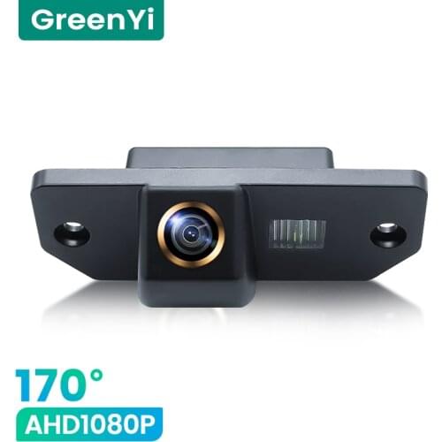 GreenYi 1080P HD 170° Car Rear View Camera For Ford Focus 2 Sedan 2005-2011 C-Max Night Vision Reverse 4 pin Vehicle Parking AHD