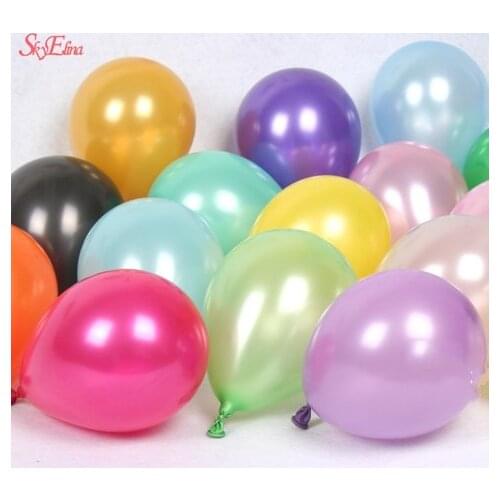 Birthday balloon 30/50/100pcs 10 inch Latex balloons Gold red pink blue Pearl Wedding Party balloon Ball kids toys air ballon 6Z
