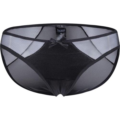 Hot Sale Mesh Underwear Girls Sexy Underpants Breathable Thin Panties Women Seamless Nylon Spandex Black Low Rise Soft Briefs