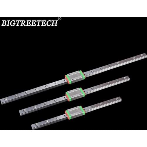BIGTREETECH Linear Guide 12mm CNC Linear Bearing MGN12C MGN12H L=200 300 400 450 500 550 600mm linear Rail With linear Carriage