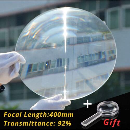 300mm Large Optical PMMA Plastic Big Solar Fresnel Lens Focal Length 220mm 260 Solar Concentrator Magnifying Glass 1PC