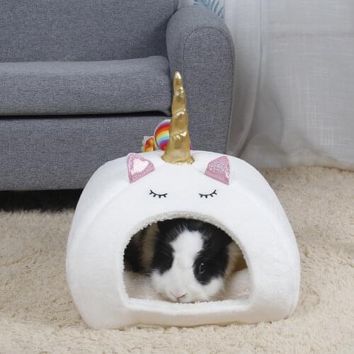 Small Animal Chinchilla Guinea Pigs Hedgehogs Dutch Rats Hamsters Ferrets Bed Bearded Dragon House Soft Cute Unicorn Pet Nest