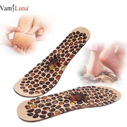 Fashion Soft Rubber Cobblestone Therapy Acupressure Pad Feet Massager Insole For Shoes Unisex Insoles Improve Blood Circulation