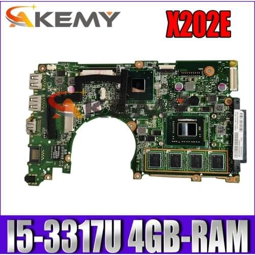 OriginalFor Asus S200E X201EP X202E X201E Laptop Motherboard With I5-3317U CPU 4GB-RAM 100% Fully Tested