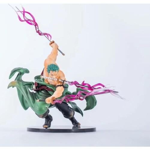 Cute Anime One Piece Roronoa Zoro Sanzen Sekai Ver. GK PVC Action Figure Statue Collectible Model Kids Toys Doll 18cm