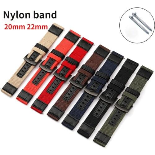 Nylon Band 20mm 22mm Quick Release Straps For Samsung Galaxy 42MM 46MM Gear S2 S3 Active 2 Wristband Huawei GT2 Pro Watchband