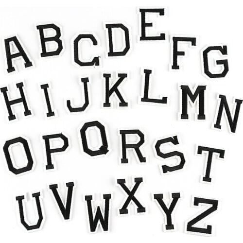 New A To Z English Alphabet Embroidery Clothing Decoration Patch DIY Simple Ironing Transfer Clothing Aaccessories Embroidery