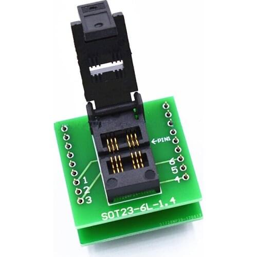 SOT23-6L-1.3 Burn in socket pin pitch 0.95mm IC body size 1.3mm clamshell test programming adapter original socket