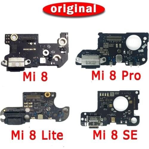 Original Charging Port For Xiaomi Mi 8 Pro Charge Board For Mi8 SE Lite USB Plug PCB Dock Connector Flex Cable Replacement Parts