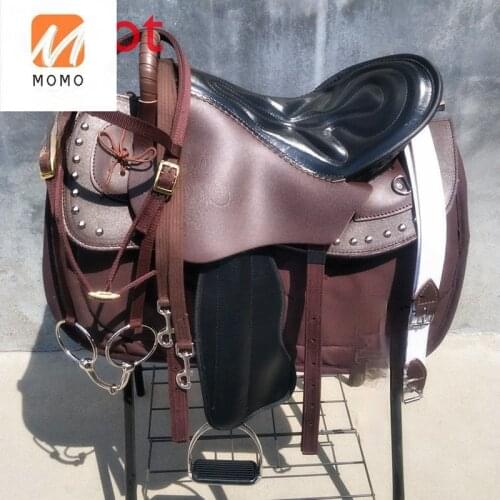 Saddle Full Set Horse Harness Leggings Cowhide Saddle for Tourists Endurance Saddle