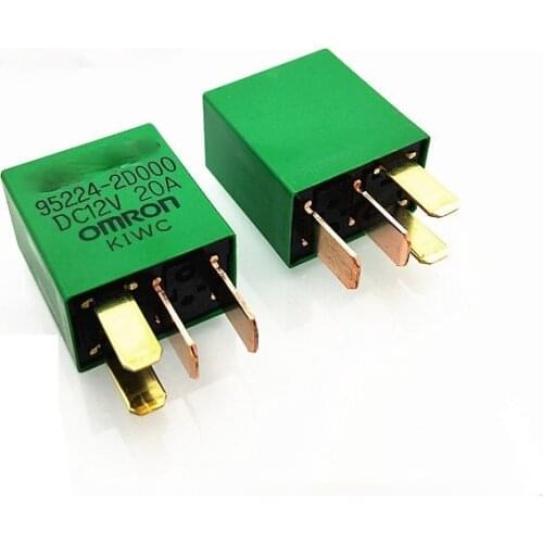 2PCS Original For Omron Hyundai Kia Elantra ix35 Car Relay 95224-2D000 DC12V 4 PIN 20A Fan Air Conditioning