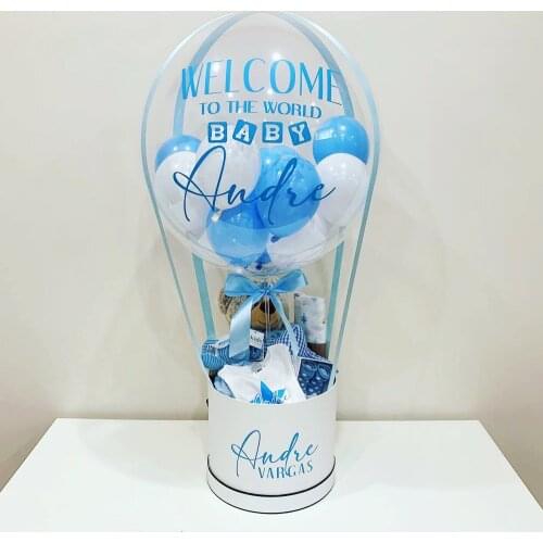 Gender Reveal Welcome The World Boy 1st Birthday Balloon Gift Baby Shower Present Box Bobo Hot Festival Custom Surprise Toy Kids