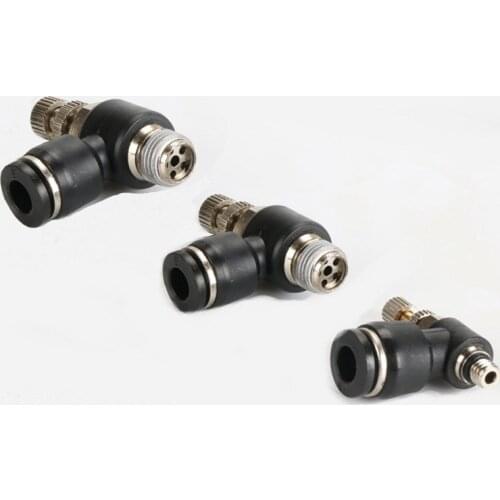 Air pipe joint pneumatic throttle valve accessories regulating valve thread quick plug cylinder SL8-02 unidirectional adjustable