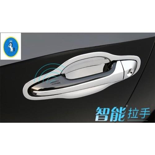 Yimaautotrims New Style Chrome Outside Door Pull Handle Bowl Decorative Cover Trim For Toyota Highlander Kluger 2014 2015 2016
