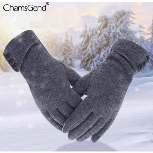 Female Gloves Winter Windproof Waterproof Thick Fleece Lined Warm Mittens Lady Touchscreen Gloves Skin-friendly Soft Gloves