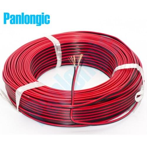 10 Meters 2 Pin Red and Black RVB Electronic Wire 0.75 Square mm PVC Parallel Copper Electronic Cable for LED Battery