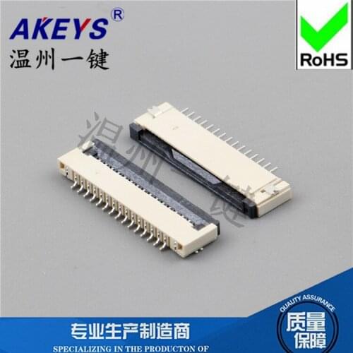 10pcs FFC/FPC flat cable socket Spacing 1.0MM Clamshell bottom connection Connector Flexible cable 15PF