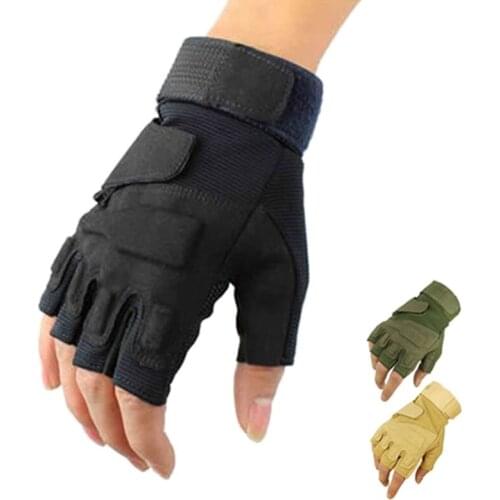 2016 Military Gloves New Tactical Army Outdoor Half Fingerless Gloves Airsoft Bicycle Paintball Assault Hard Knuckle