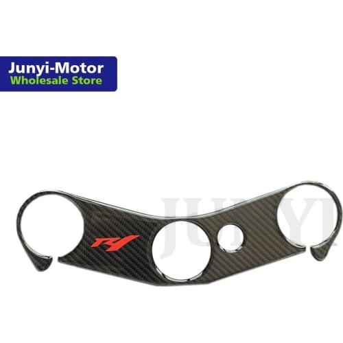 3D Carbon Fiber Motorcycle Trident Three Clip Fixed Front Car Sticker For Yamaha YZF R1 2002 2003 2004 2005 2006