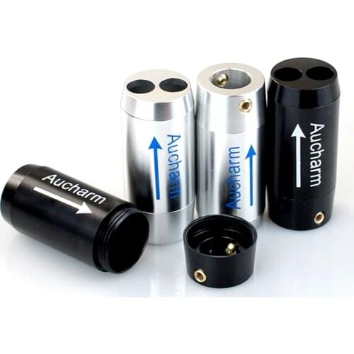 4 Pcs Hi-End Pure Aluminum Speaker Cable Splitter Set Line Ring Audio Wire Decoration Car Audio Cord Accessories